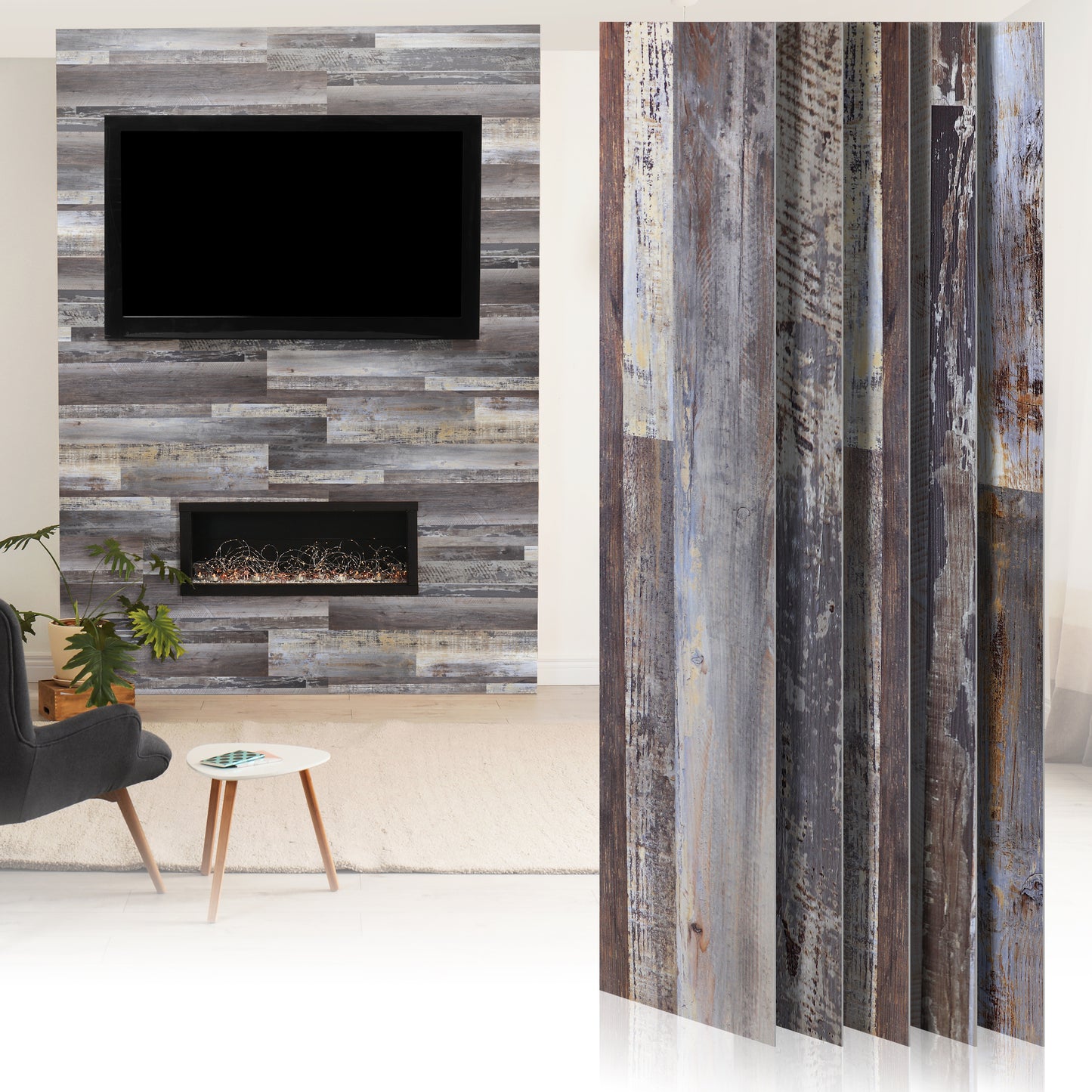 Peel and Stick Accent Wall Planks: Gray Reclamation