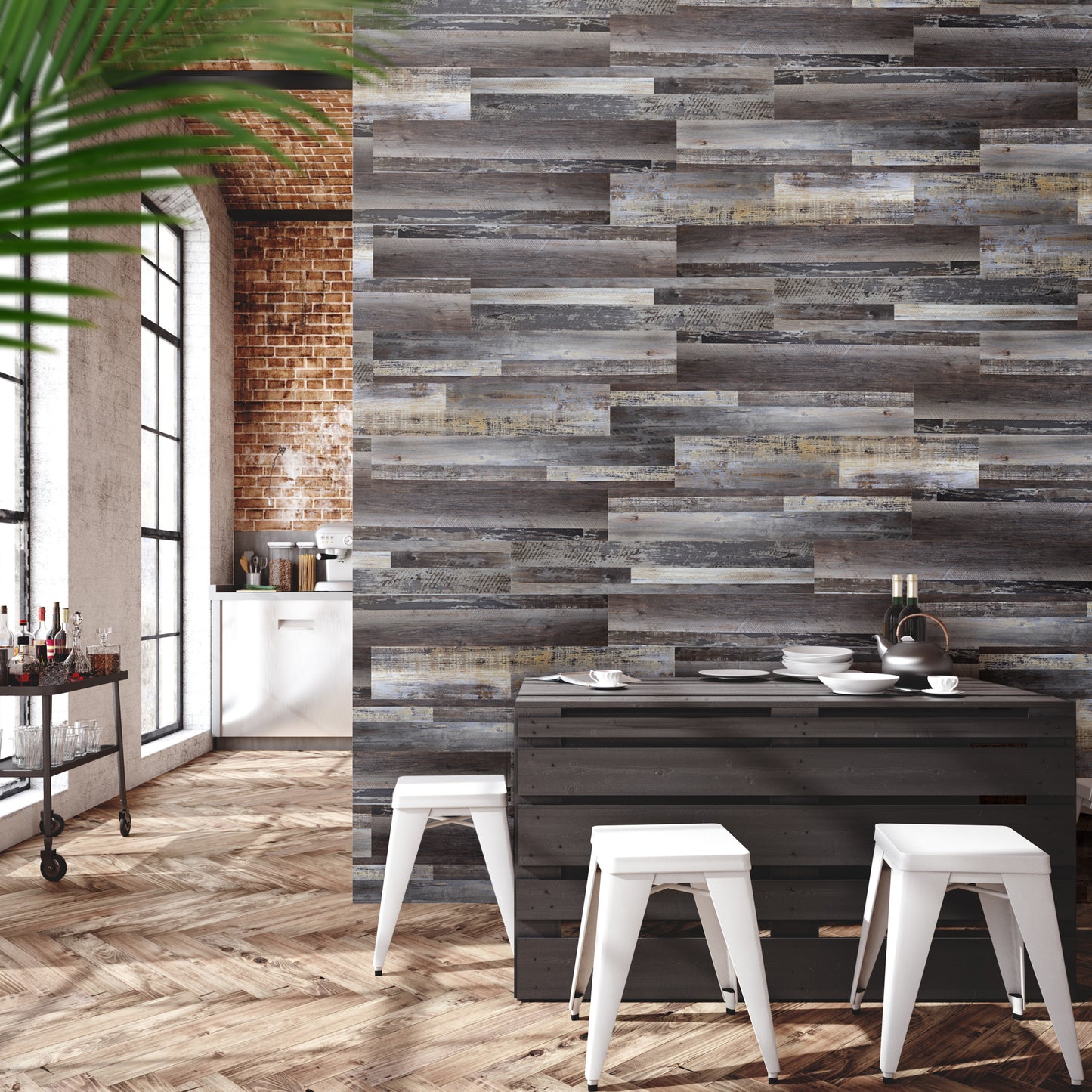 Peel and Stick Accent Wall Planks: Gray Reclamation