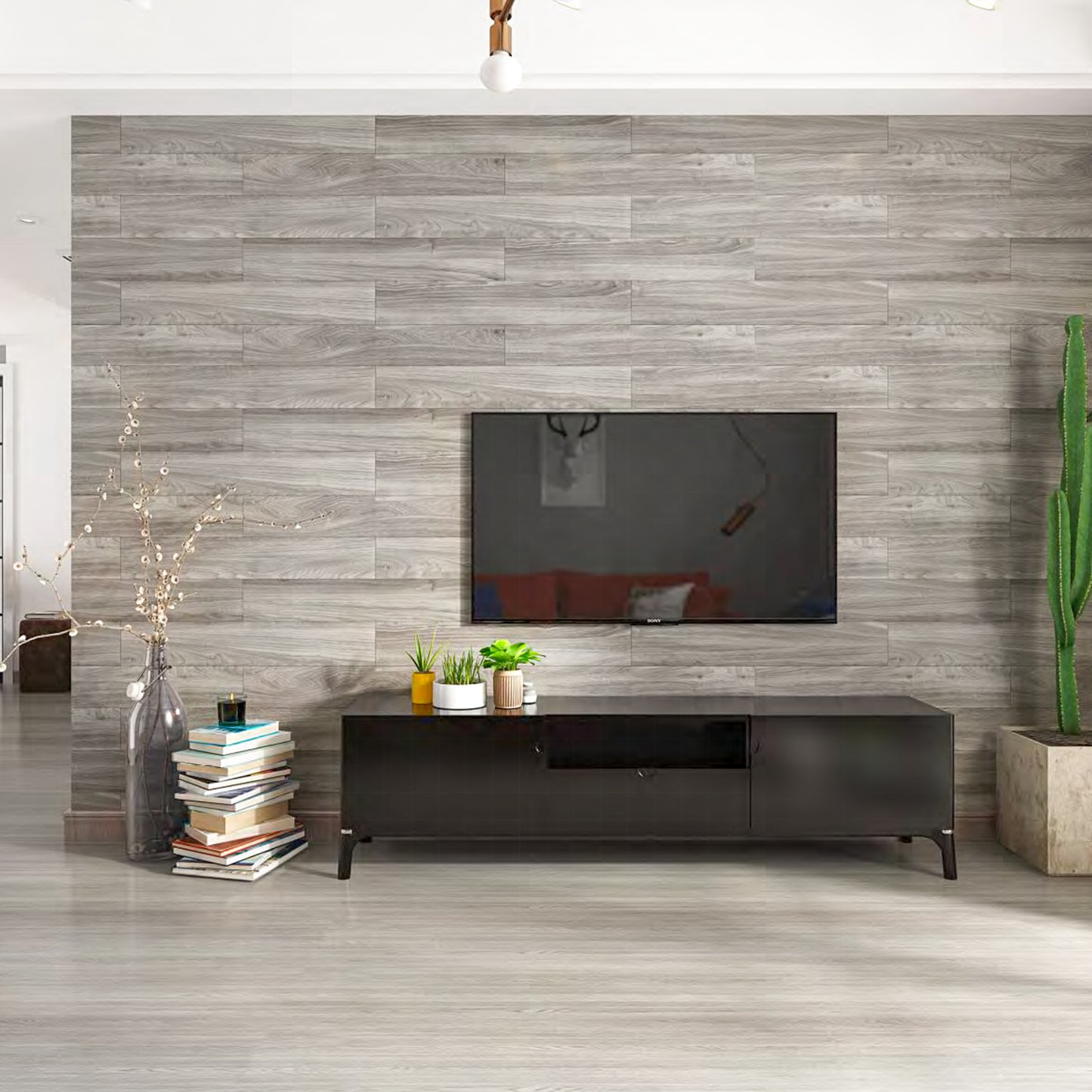 Peel and Stick Accent Wall Planks: Hazy Gray